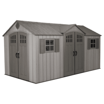 Lifetime 15x8 Rough Cut Backyard Storage Shed With Floor (60318)