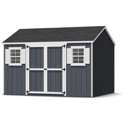 Little Cottage Co. 10x12 Value Workshop Shed with Operable Windows Outdoor Wood Storage Do-It-Yourself Precut Kit