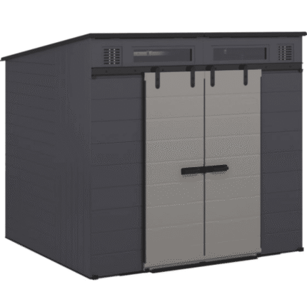 Suncast Modernist 8 ft. x 7 ft. Dual Barn Door Storage Shed